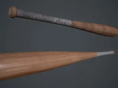 Baseball Bat PBR Game Ready Low-poly 3D model