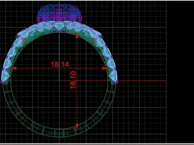 wedding diamond ring  3D print model