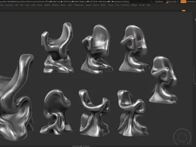Modern Abstract Decorative sculpture 3d print model 47 3D print model