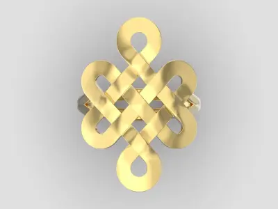 R 153 ring with ornament 3D print model