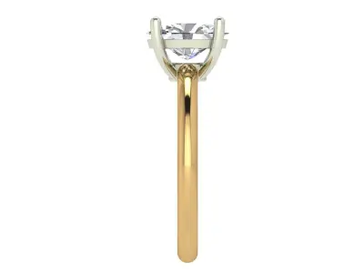 Oval solitaire Ring 3D print model buy
