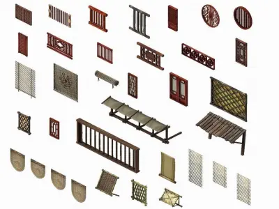 Game Building Decoration - Window 01 3D model