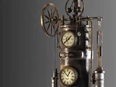 Steampunk Engine 3D model