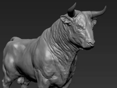 Bull Sculpt 3D model purchase