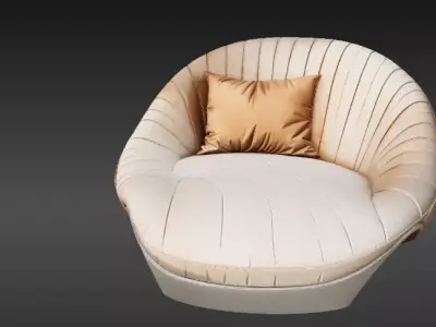 Sculptural Premium Lounge Chair 3D Model Luxury Furniture Design 3D model