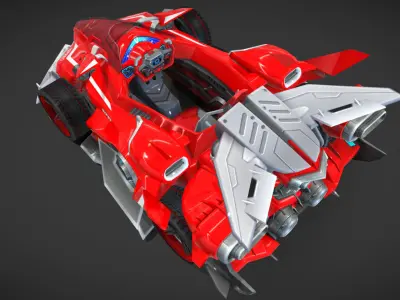 King Race Car 3d Model 3D model