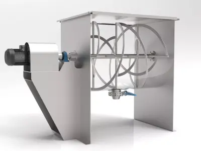 Powder Horizontal Mixer 3D print model