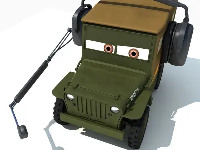 Sarge Character form Movie Cars 3D model