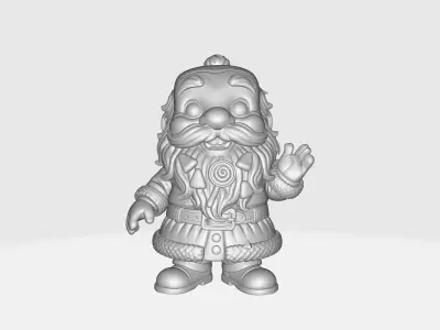 Candy Santa Claus Figurine Whimsical Holiday Santa Decoration 3D print model