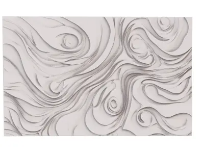 decor set wall panel wall relief mural CNC 52 3D model