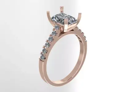 Engagement Diamond Ring   3D print model