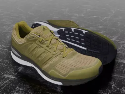 ADIDAS 3D SHOES - YELLOW - SUPERNOVA Low-poly 3D model