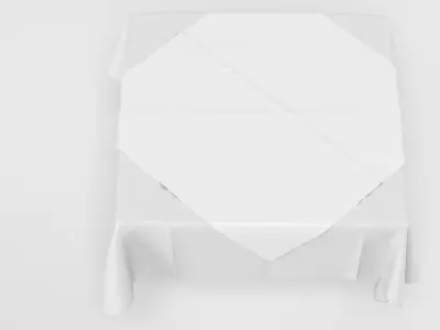 Tablecloth table with cloth 3D model