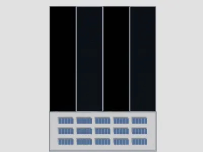 Rooftop Lightweight Solar Construction Type-1 3D model