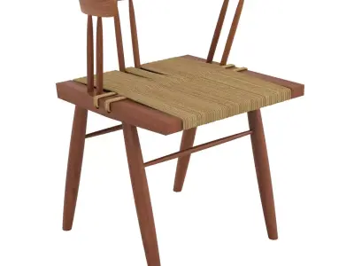 Grass-Seated Chair by Nakashima 3D model
