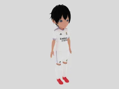  Real Madrid Soccer - Football  Player Low-poly 3D model