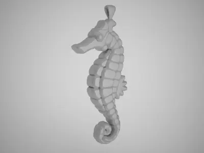 Seahorse Pendant 3D print model