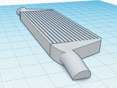 RC Drift Car Intercooler 1 10 Accesories 3D print model