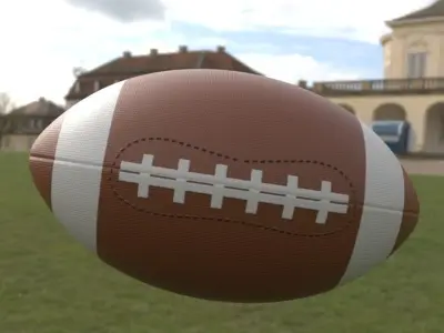 Rugby Ball Low-poly 3D model