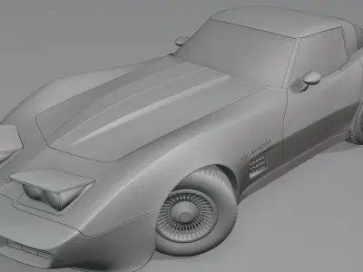 Chevrolet corvette c3 1978 Low-poly 3D model