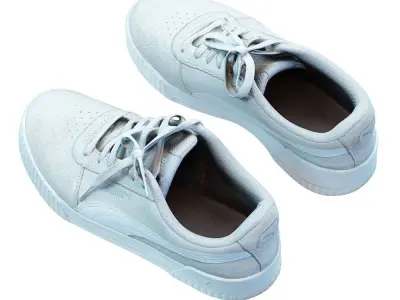 Old Shabby Puma Sneakers 3D model