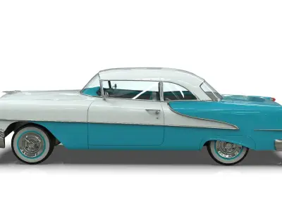 Oldsmobile 88 Coupe 1955 Low-poly 3D model