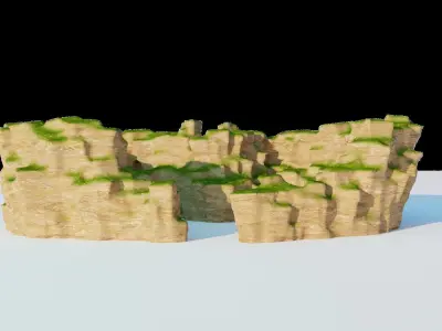 Love Hills heart shape terrain landscape and WET effect 3D model
