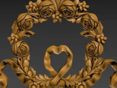 The design of the rose frame 3D model