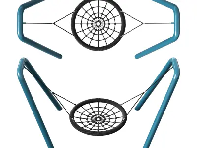 HipPark Set 2 playground net with frame 3D model