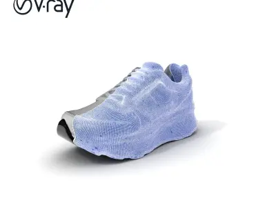 Metallic Athletic Sneaker Model Pack Low-poly 3D model