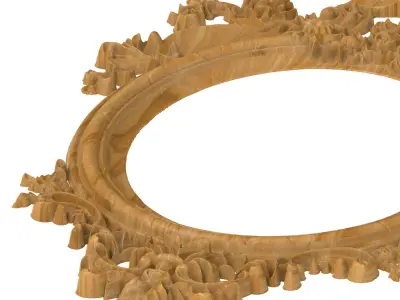 Carved picture frame STL 3D model 48