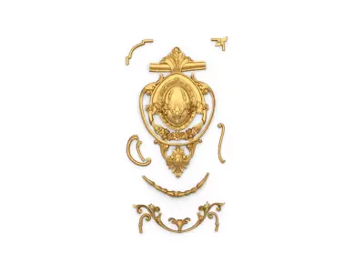Classic carved decor ornament 398 3D model