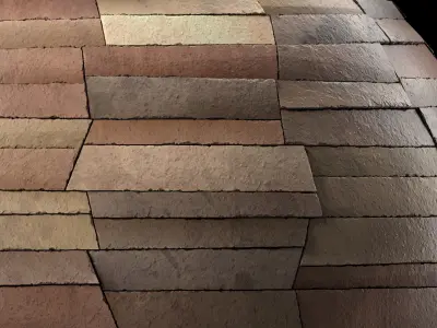 Stone Wall Materials 104- MultiColor StoneWall - Pbr 4k Seamless Texture