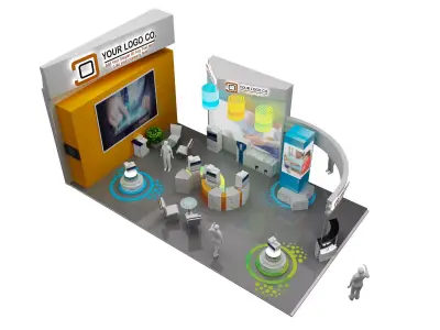 Booth Exhibition Stand a466c 3D model
