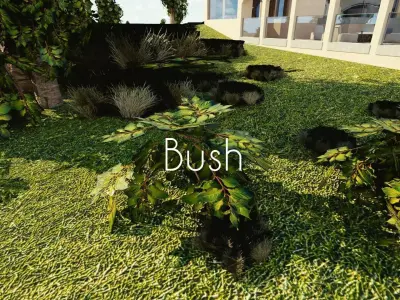 Luxury Bush Low-poly 3D model