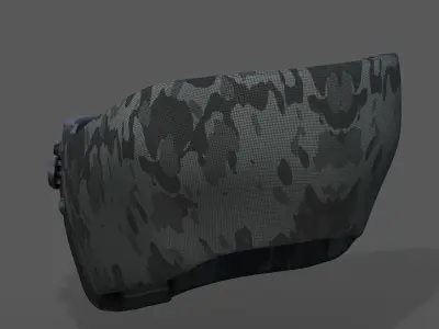 Gas mask respirator scifi futuristic 3d  Low-poly 3D model