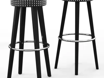 Cult Living Franklin Wooden Bar Stool 3D model