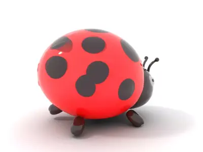 Inflatable Ladybug Red model pack Low-poly 3D model