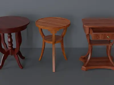 Coffee table set 3 3D model
