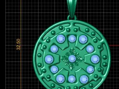  GOLD DESIGN CHARM PANDANT 3D PRINTABLE MODAL  3D print model