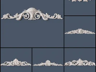 15 Decorative Onlays Collection 3D model