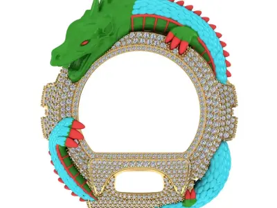 Dragon G-Shock  case 3D print model 3D print model 3D print model