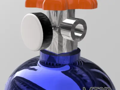 FREE NITROUS BOTTLE WITH DECAL FILES VARIOUS SCALES Free 3D print model