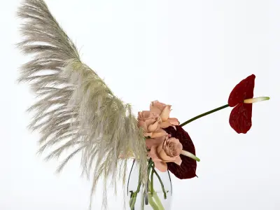 Pale roses and Co 3D model