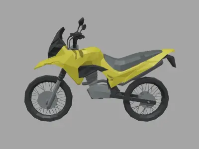 Low Poly Motorbike 01 Low-poly 3D model