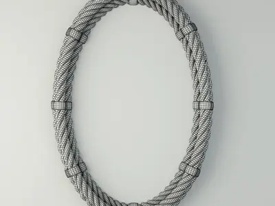 Nautical Rope Oval Mirror 3D model