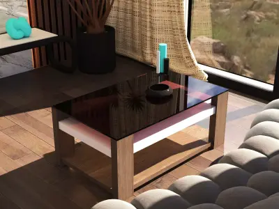 Modern Coffee Table   Low-poly 3D model