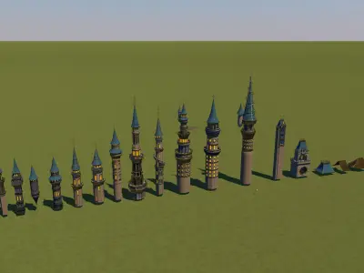 Disney Castle only objects pack 3D model