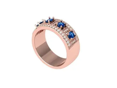 Wedding Ring  3D print model 6