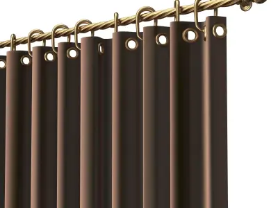 Cornice Classic Curtain 04 Gold Low-poly 3D model